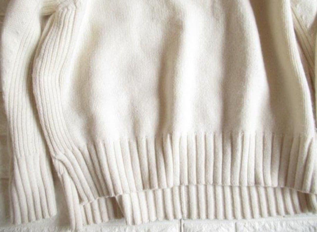 トゥモローランド マカフィー 上質 ラムカシミヤ オーバーサイズルーズニット 白