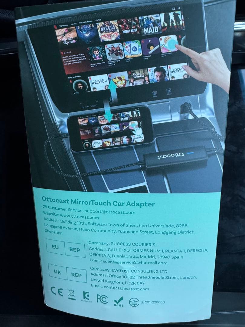 アクセサリー Ottocast MirrorTouch Car Adapter