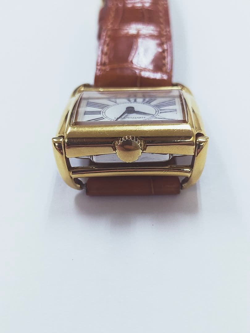 【稼働品】Hamilton ハミルトン 6176 コントアー クオーツ 腕時計