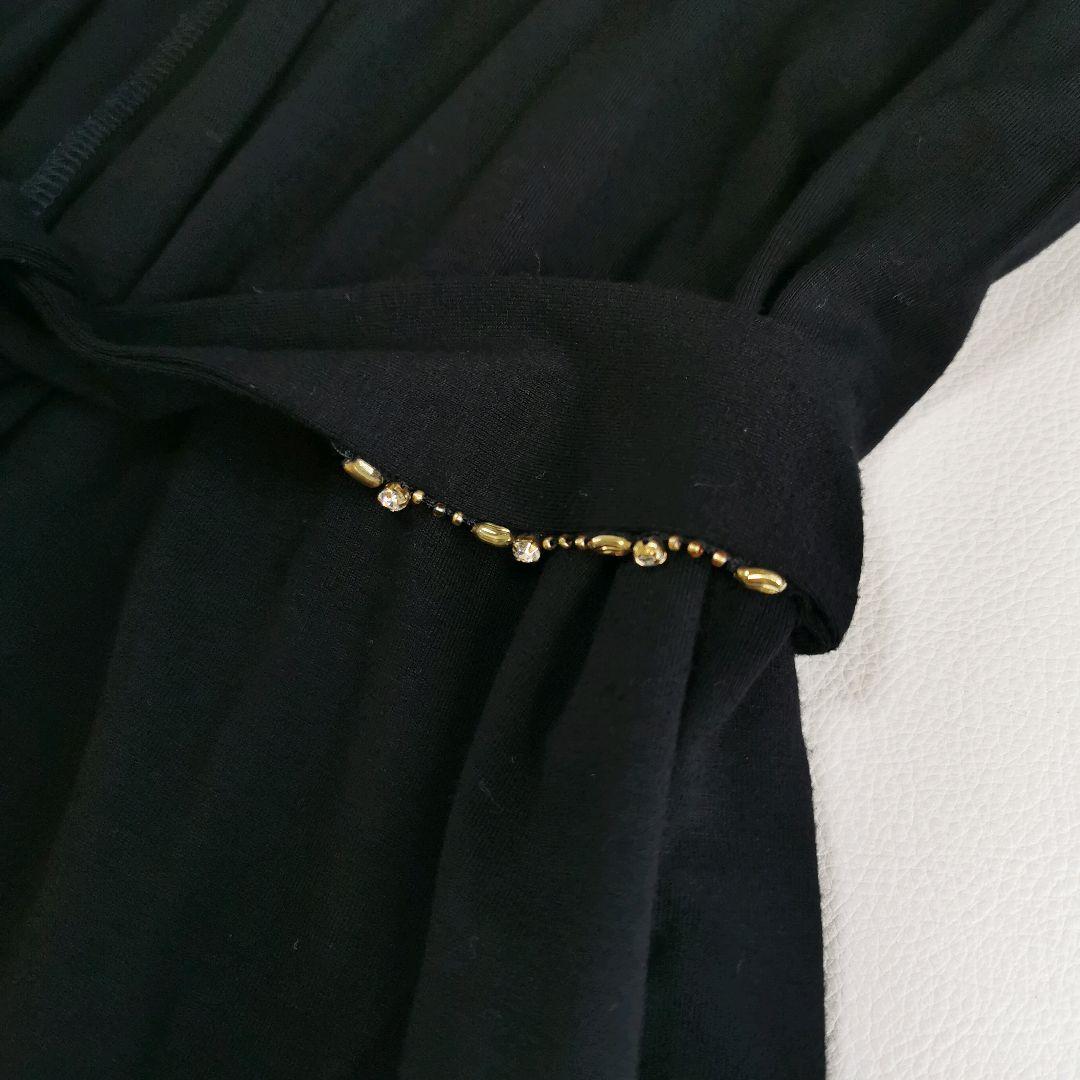 【美品✨】マックスマーラ ロングカーディガン ビジュ ウォッシャブル L 黒