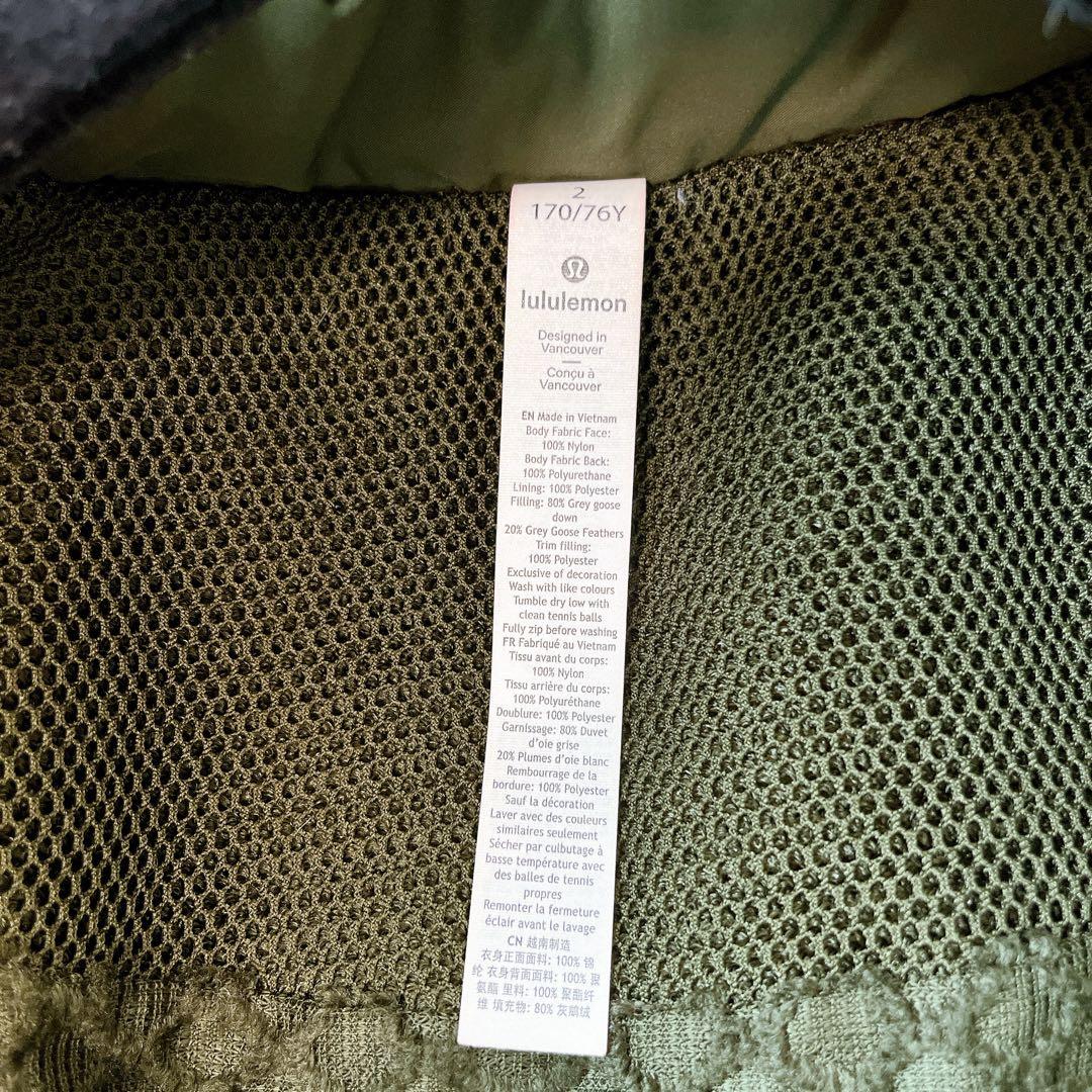 美品✨Lululemon Sleet Street ジャケット ダウン カーキ