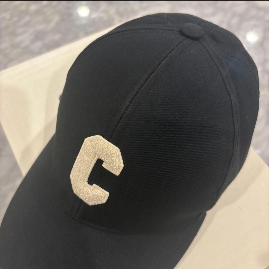 ち*☆様 CELINE ブラック Cロゴ ベースボールキャップ　M