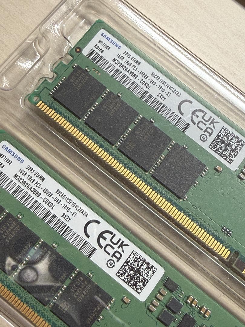 Samsung メモリ DDR5 4800MHz 32GB (16GB×2)