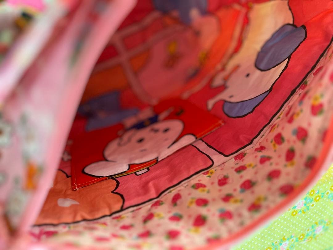 ☆*☆様 昭和 レトロ 生地 使用 巾着バッグ