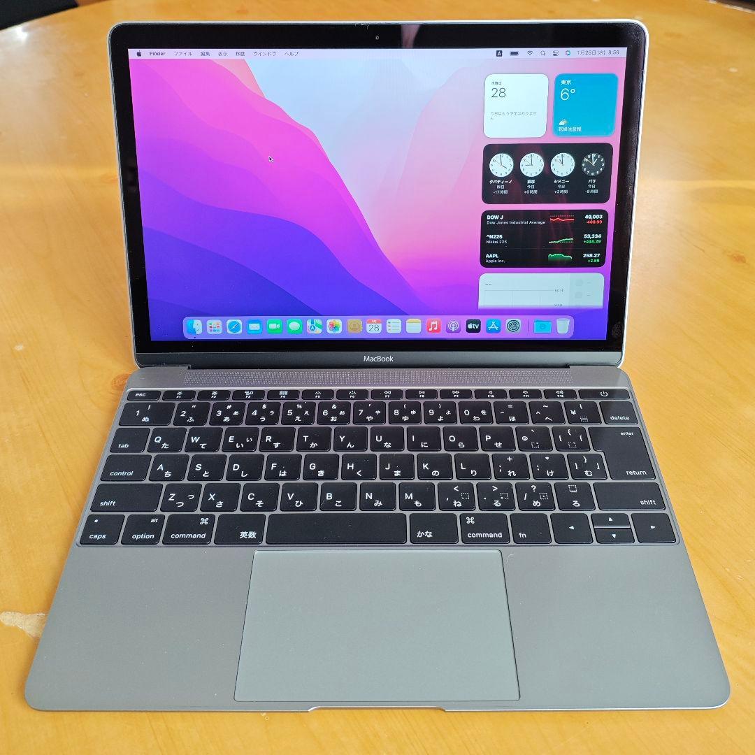 【バッテリー正常】Macbook 12インチ 2016 8G 250GB