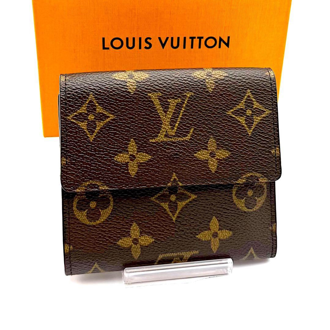 ルイヴィトン 三つ折り財布 ポルトモネビエカルトクレディ モノグラム ブラウン