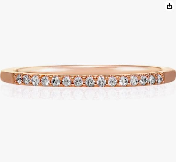 4℃(ヨンドシー) K18PG ハーフエタニティ リング