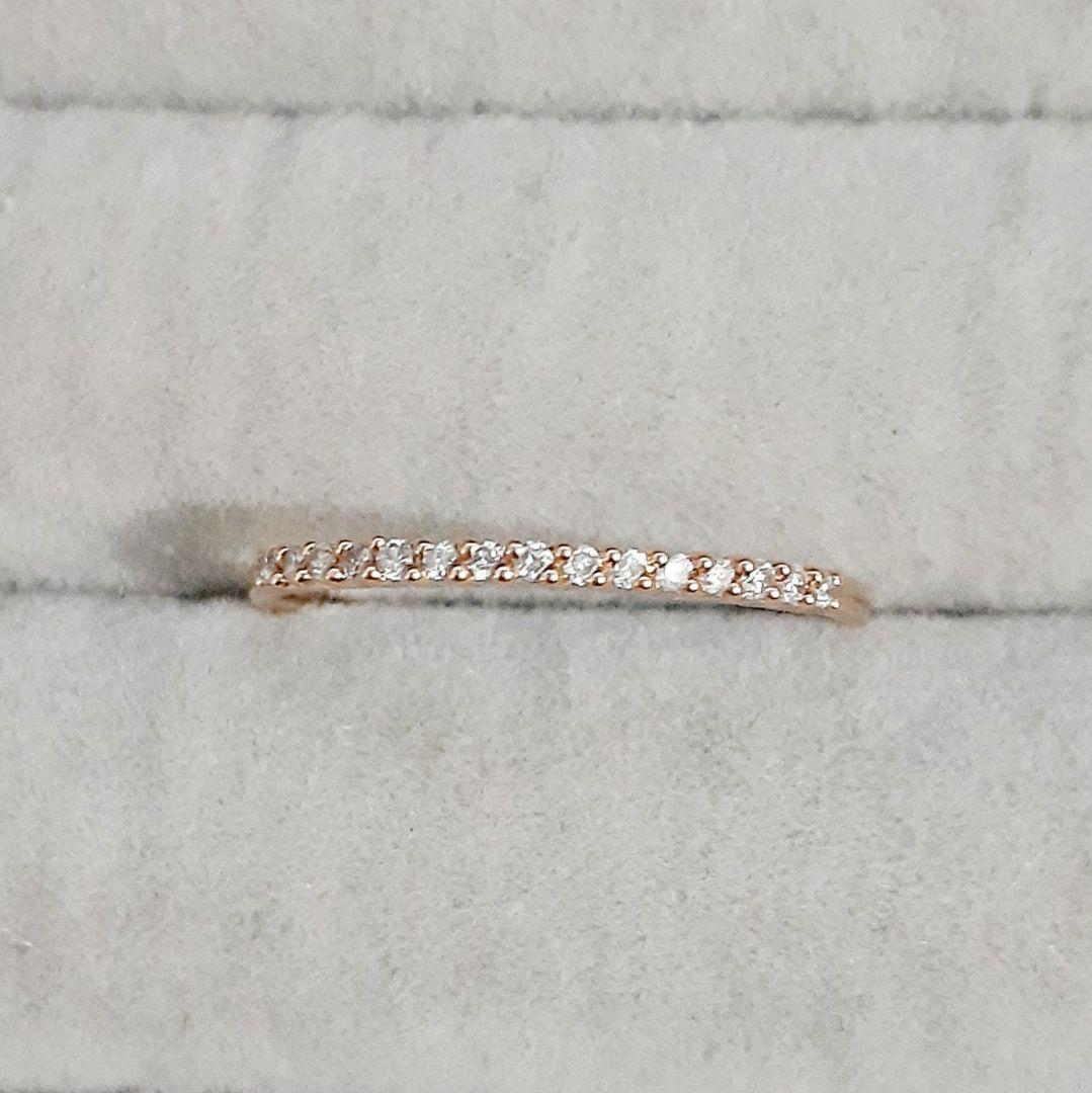 4℃(ヨンドシー) K18PG ハーフエタニティ リング