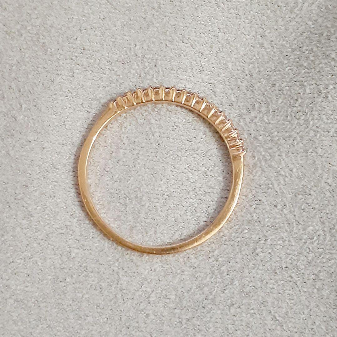 4℃(ヨンドシー) K18PG ハーフエタニティ リング