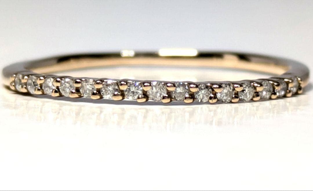 4℃(ヨンドシー) K18PG ハーフエタニティ リング