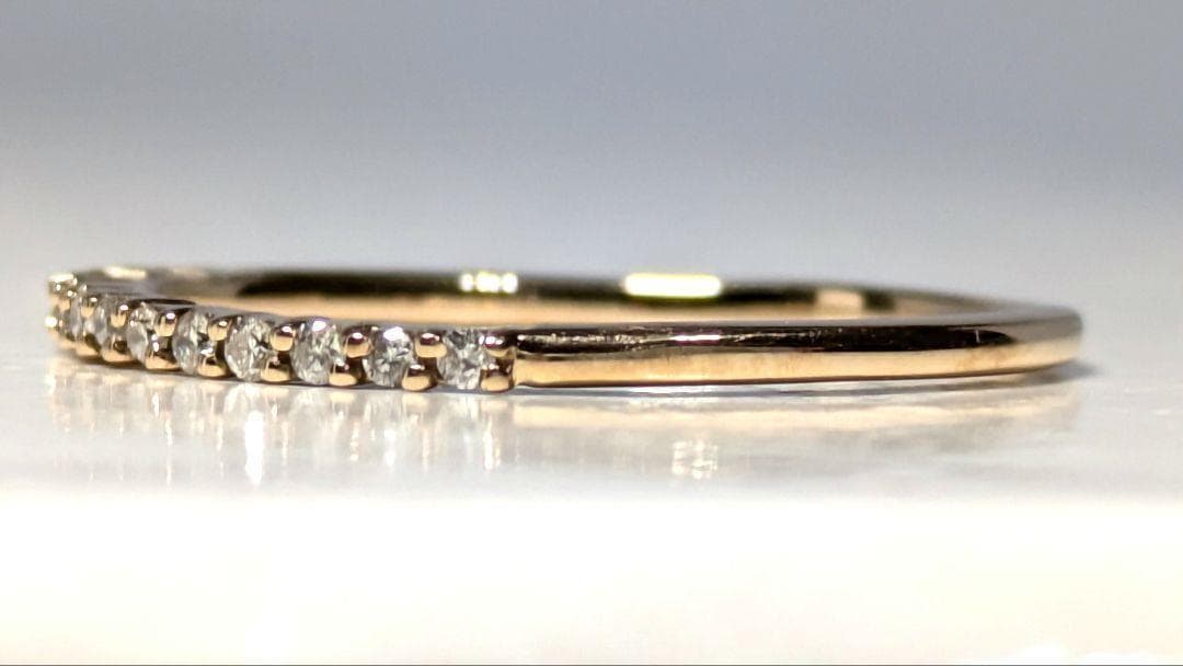 4℃(ヨンドシー) K18PG ハーフエタニティ リング