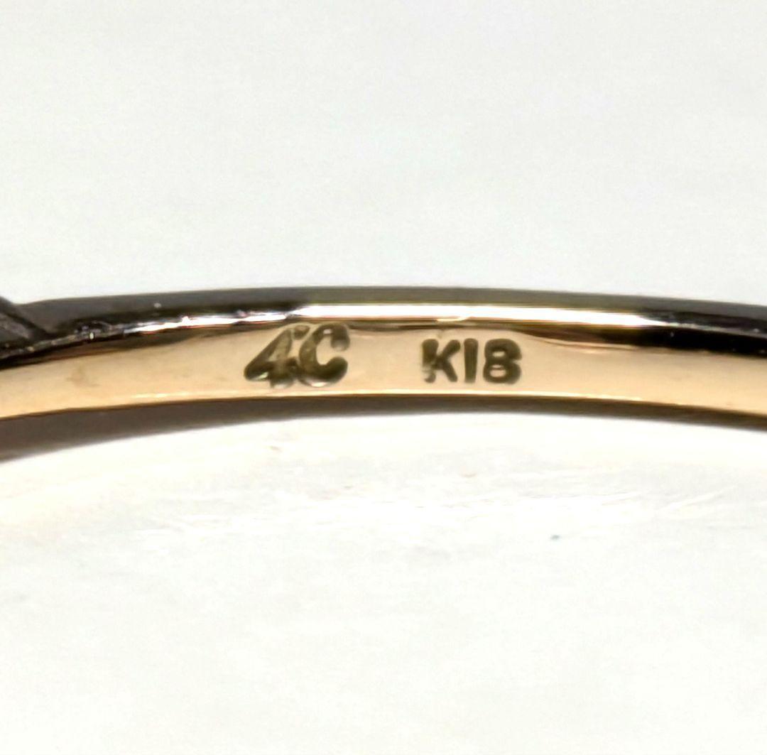 4℃(ヨンドシー) K18PG ハーフエタニティ リング