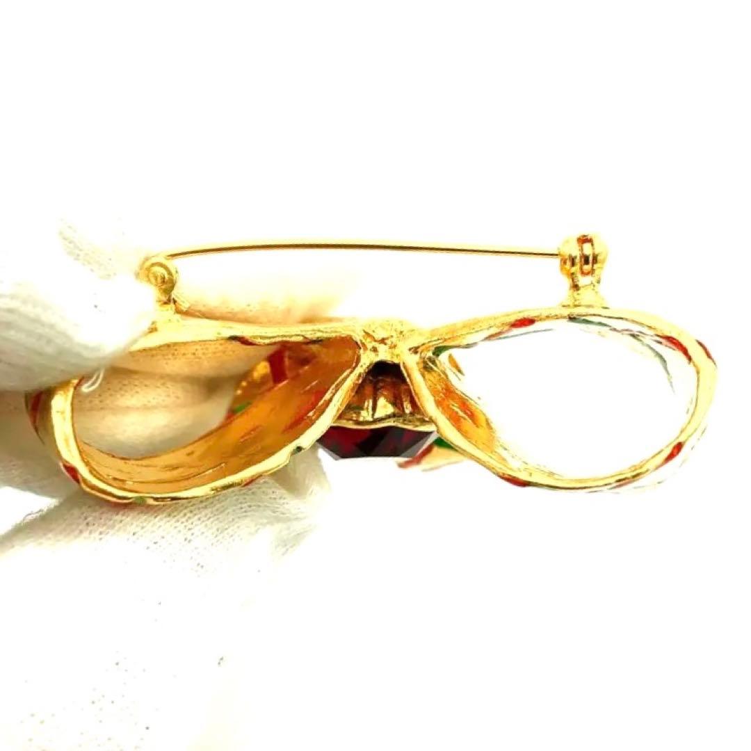 新品同様✨イヴサンローラン ブローチ コサージュ　リボンモチーフ