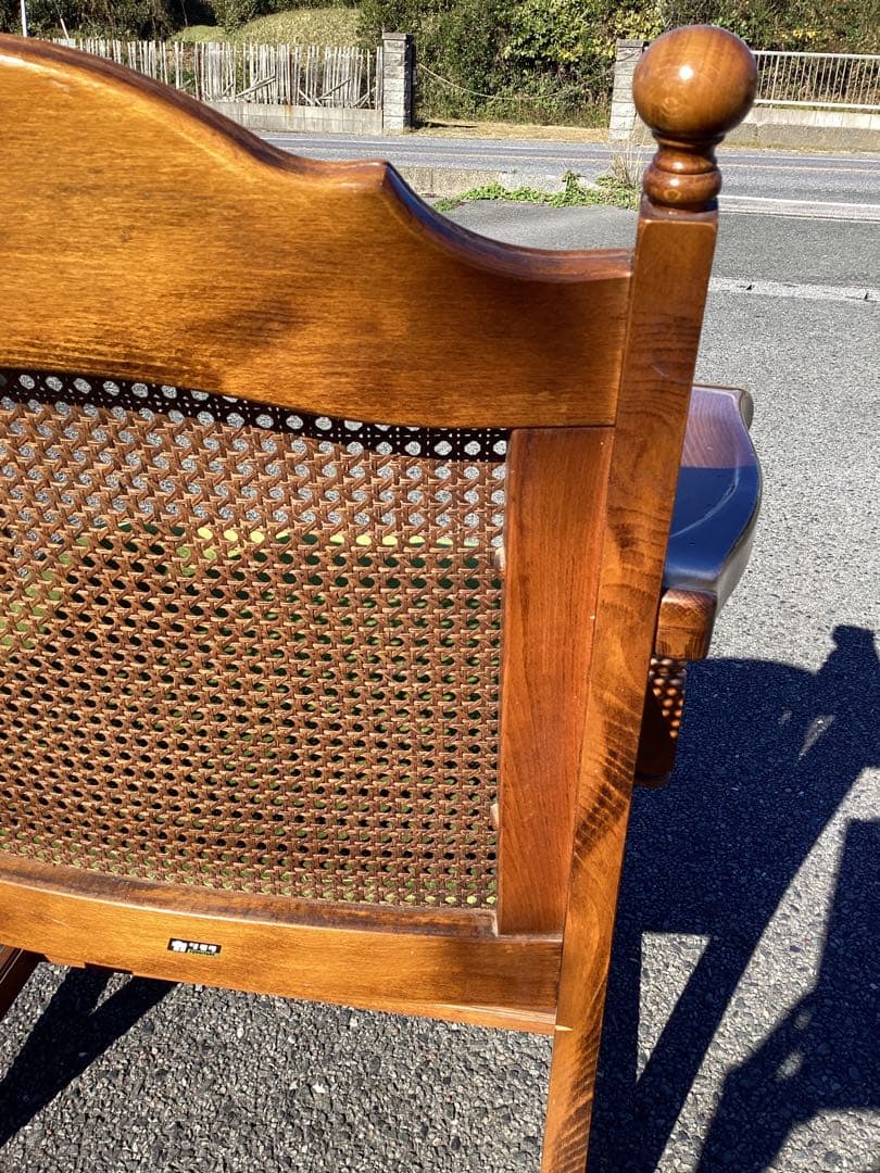 千葉県鴨川発　②オールドカリモク　Karimoku　チェア　肘掛け付き