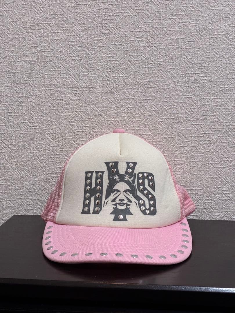 ヒステリックグラマー メッシュキャップ ピンク スタッズ(正規品)