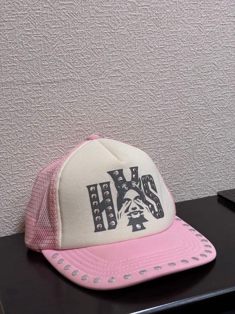 ヒステリックグラマー メッシュキャップ ピンク スタッズ(正規品)