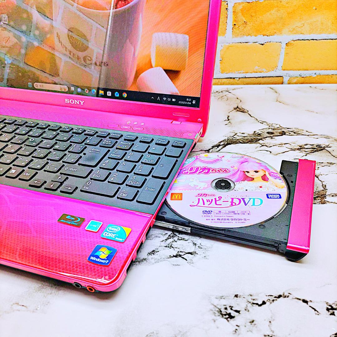 レアなピンク❤️ノートパソコン❣️Core-i5☘️爆速SSD✨Blu-ray✨