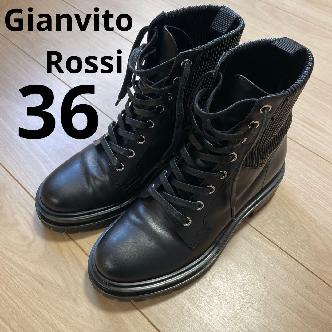 ジャンヴィトロッシ　Gianvito Rossi コンバットブーツ　36