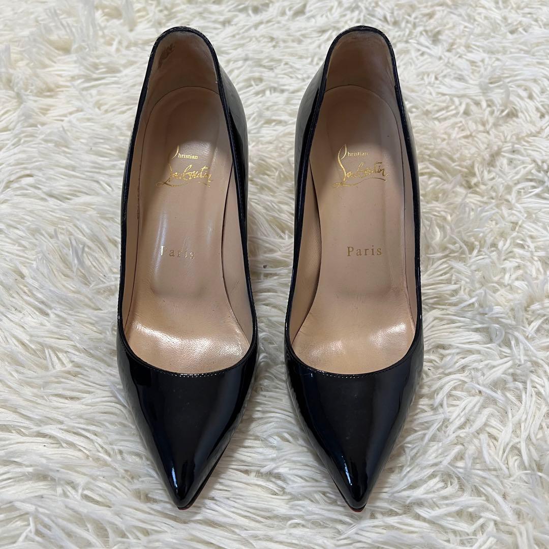 【極美品】クリスチャンルブタン パンプス エナメル 黒 ブラック ヒール