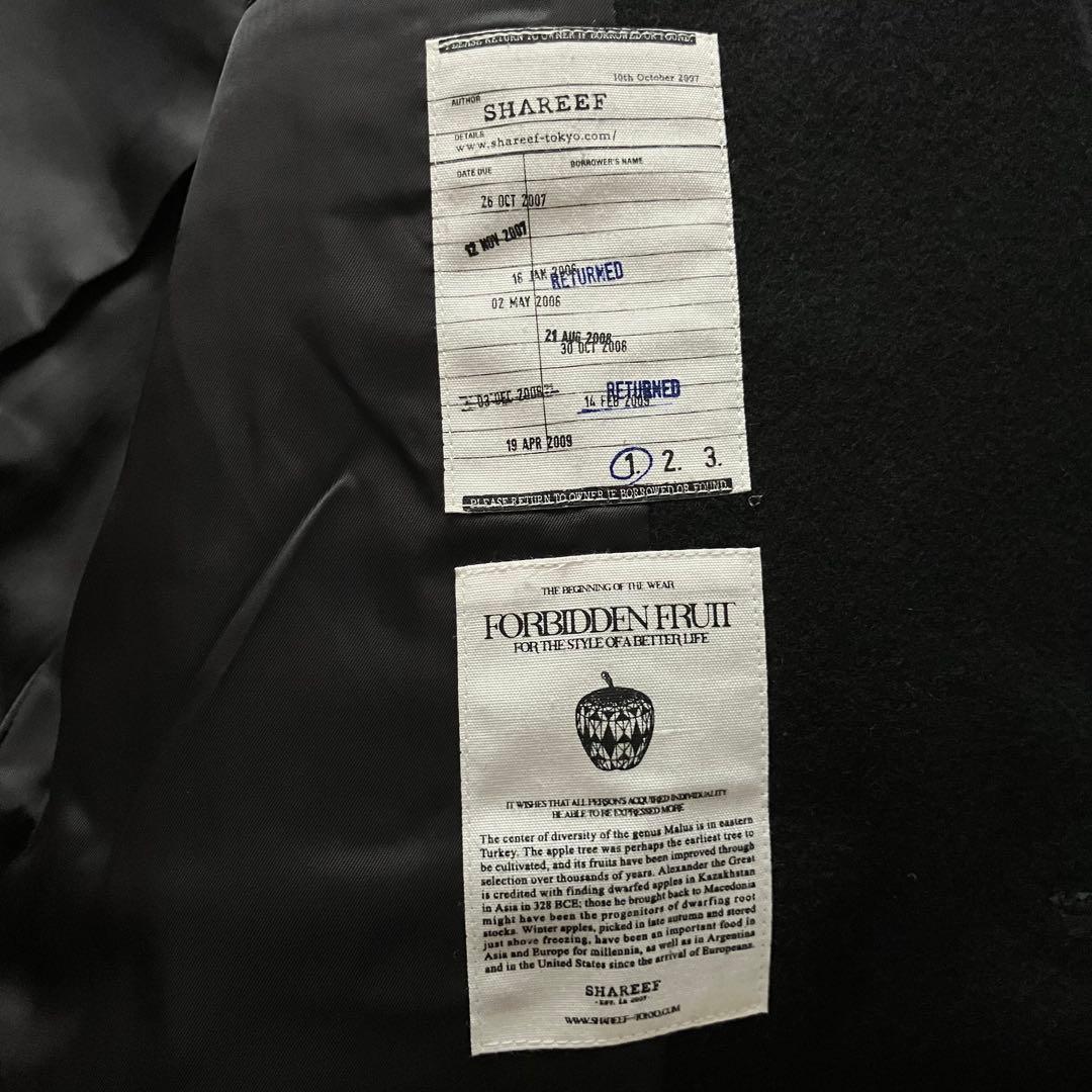 SHAREEF シャリーフ ロングチェスターコート ブラック サイズ1