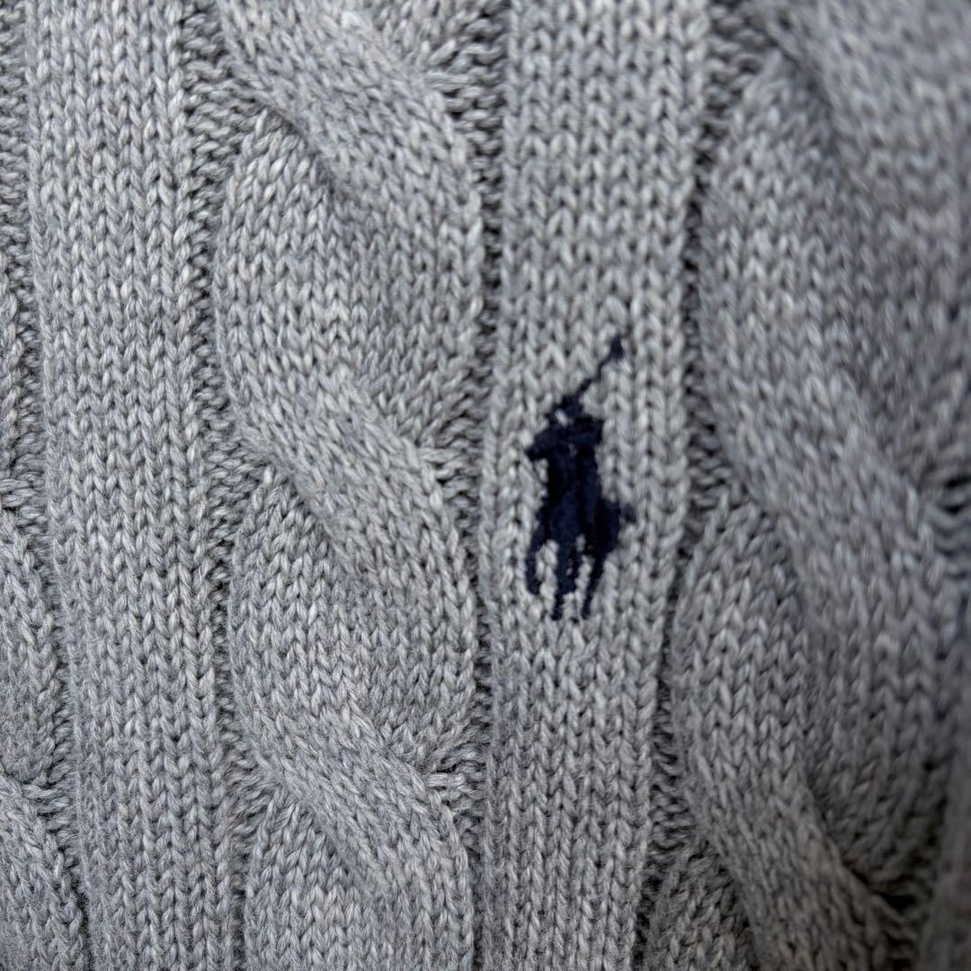 Sグレー Ralph Lauren ポロラルフローレン ケーブルニット セーター