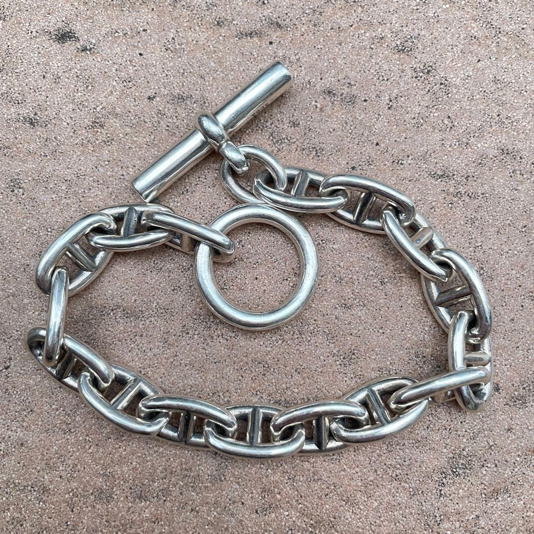 ラス1 シルバー925 アンカーチェーンブレスレット シェーヌダンクル系MM