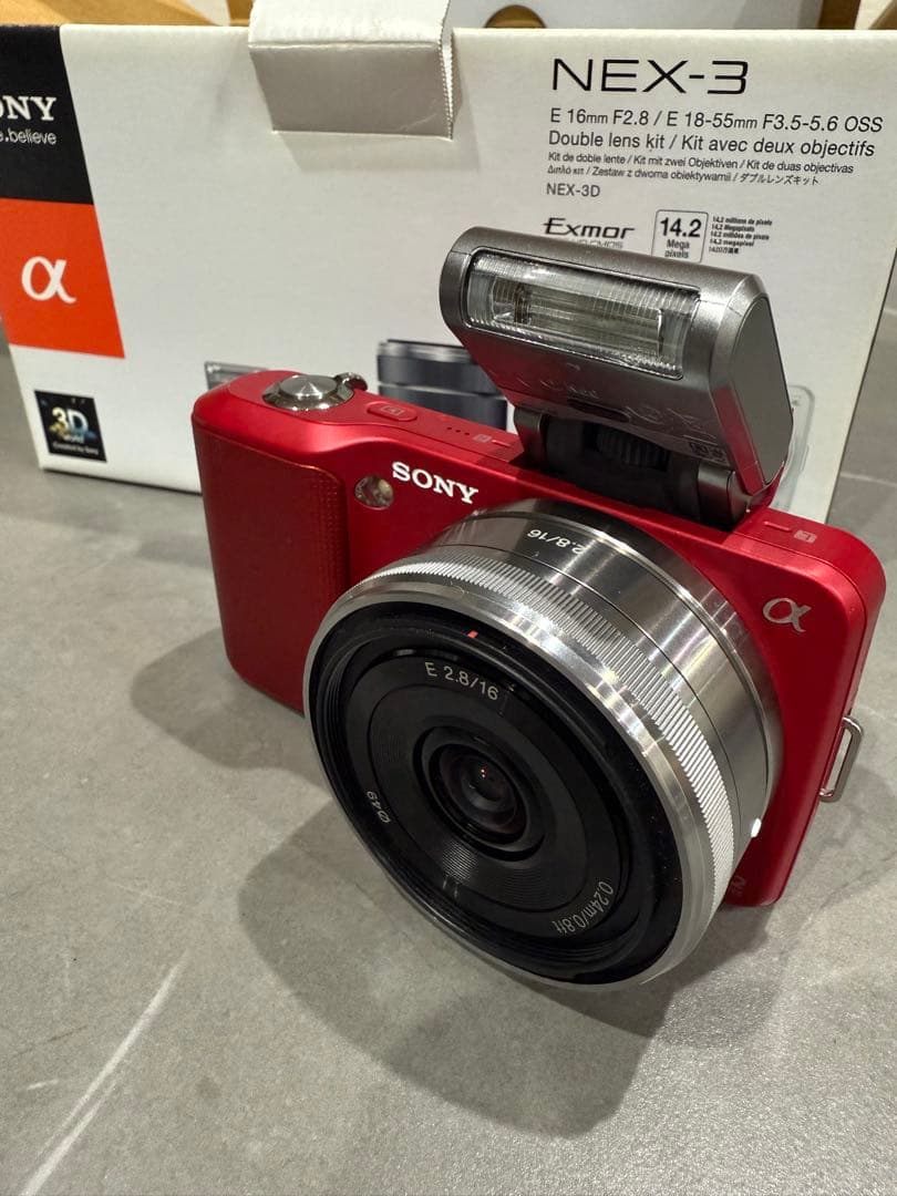 【美品】SONY α NEX-3D ダブルレンズキット ミラーレス一眼