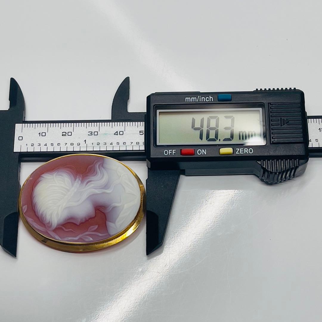 メノウカメオK18(750)ブローチとペンダント2way