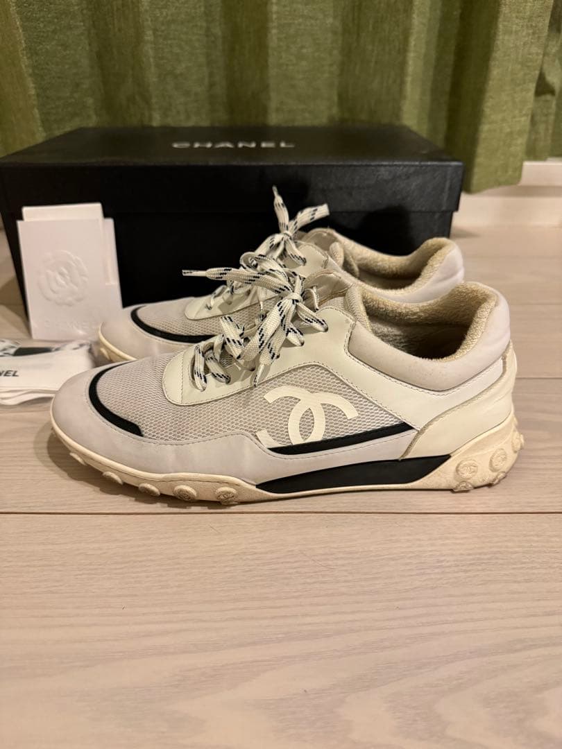 CHANEL メンズスニーカー ホワイト