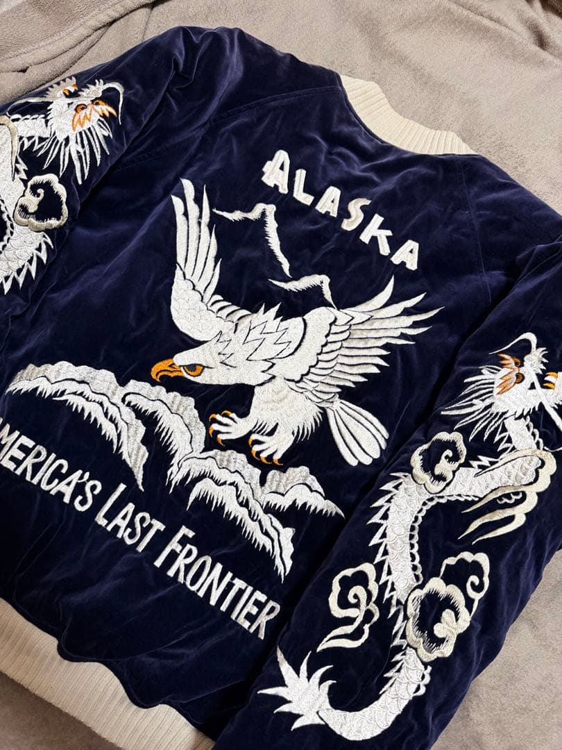 ２面用 日本製 The Flat Head 別珍 スカジャン vintage