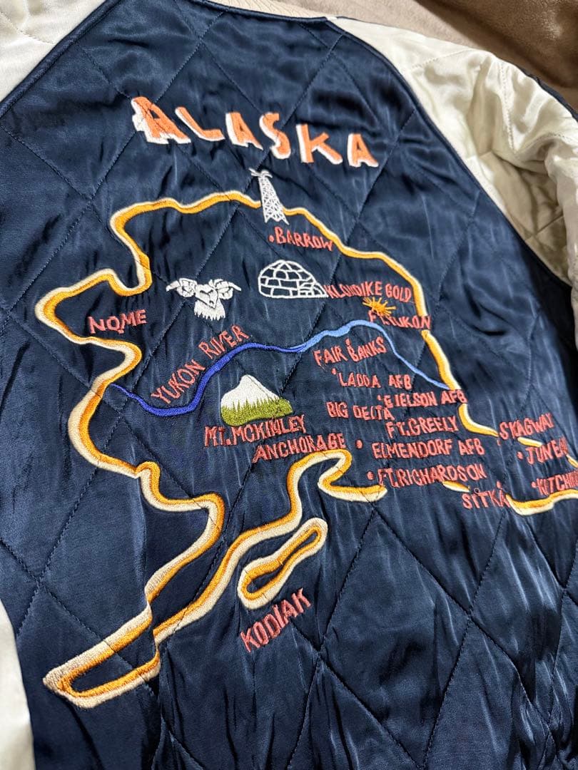 ２面用 日本製 The Flat Head 別珍 スカジャン vintage