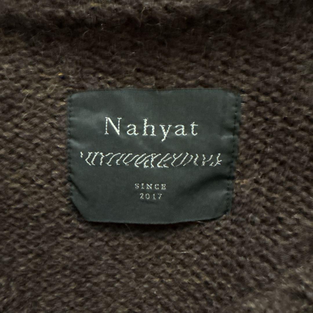 【人気デザイン】Nahyat☆モヘアニット ウール ブラウン Lサイズ相当