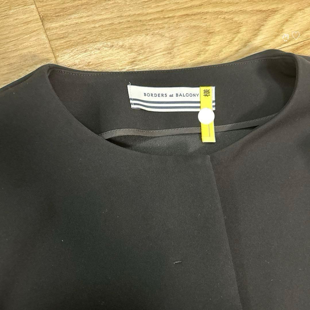 ボーダーズアットバルコニー　バルーンスリーブトップ　38　長袖カットソートップス