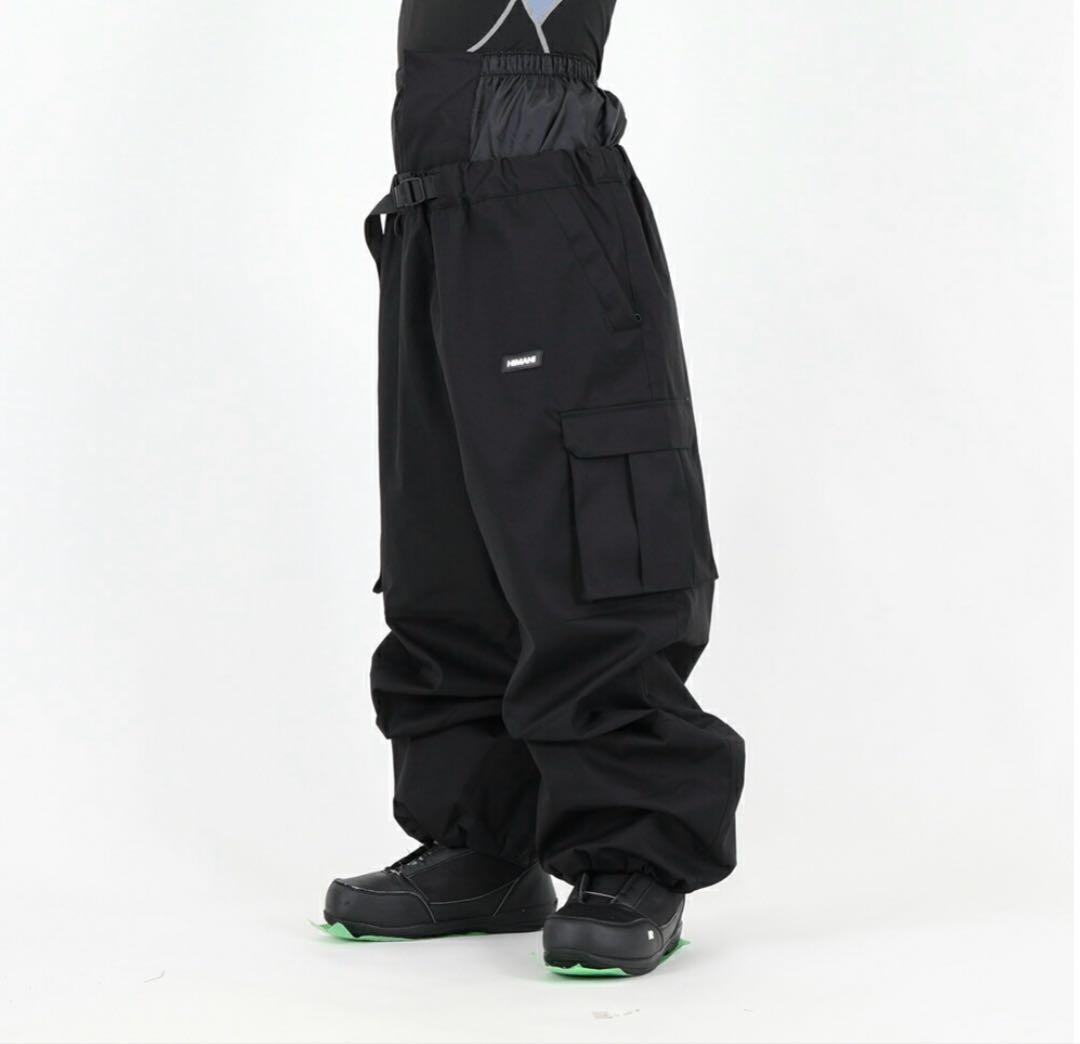 「新品未使用」HIMANIカーゴパンツ ブラック スノーボードウェア Lサイズ