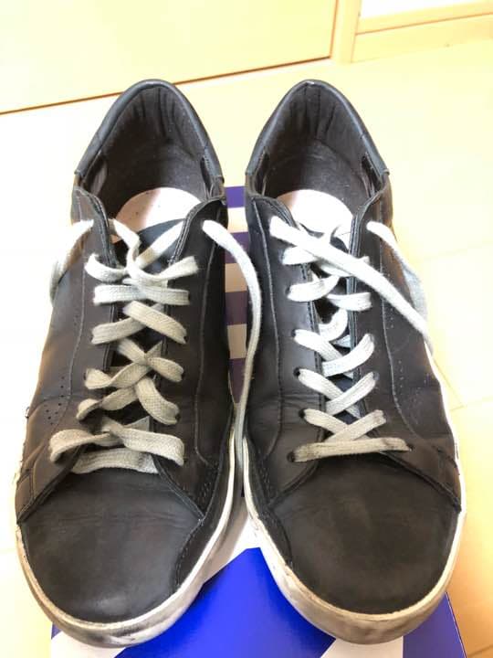 靴 GOLDEN  superstar black skate