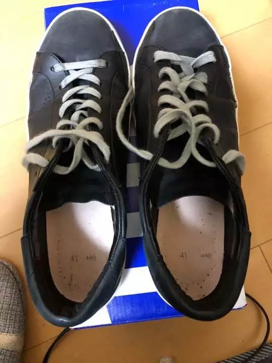 靴 GOLDEN  superstar black skate