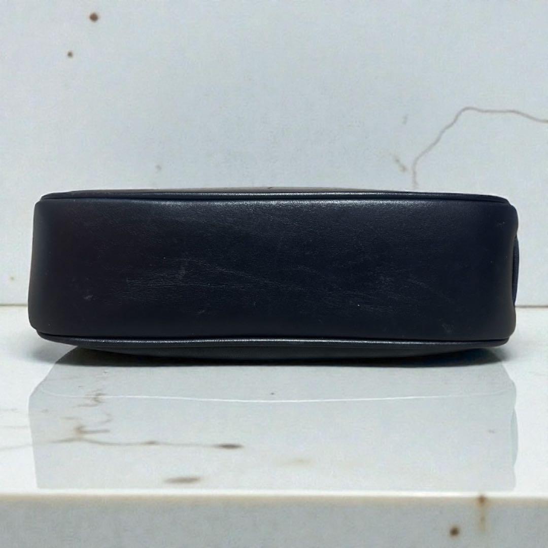 【美品】COACH コーチ 6094アクセサリーポーチ ネイビー　メタルチャーム