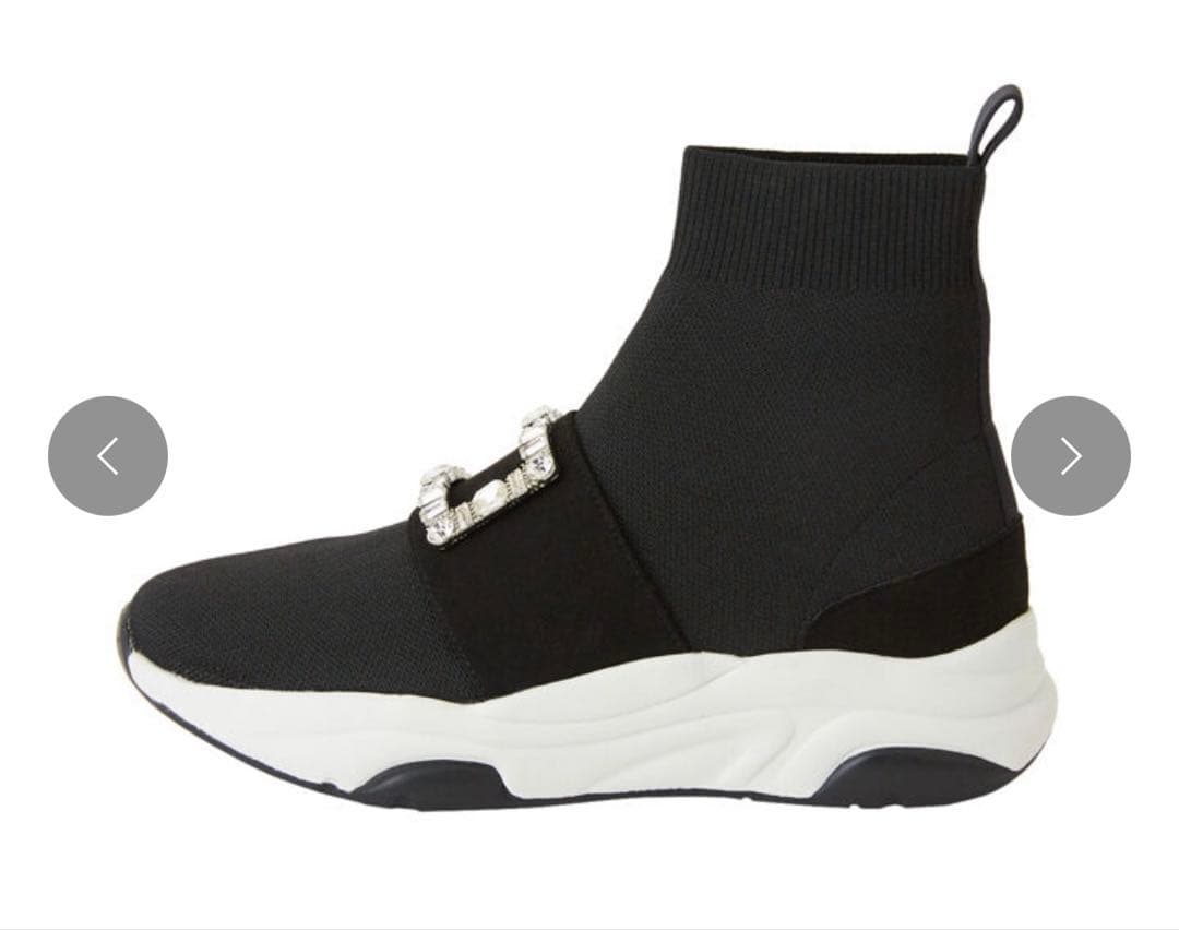 ➕diana ブーツ ミドル丈　クリスタルバックル ニットソックススニーカー