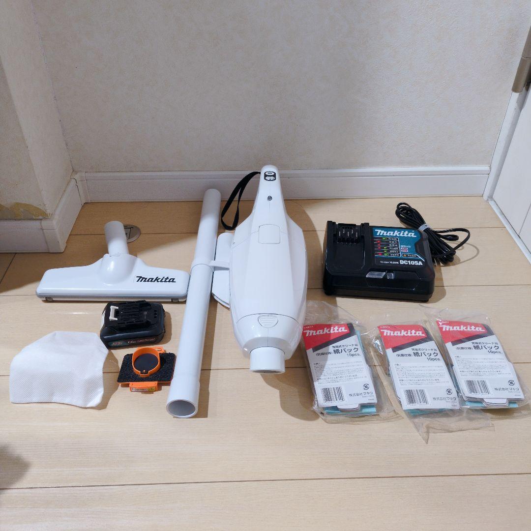 Makita CL107FDSHW 掃除機 バッテリー・充電器・紙パック30付
