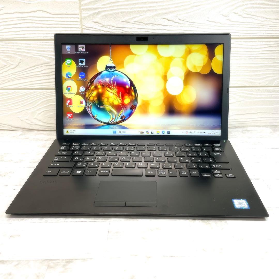 超軽量✨8世代 ノートパソコン 8GB SSD VAIO カメラ A4サイズ