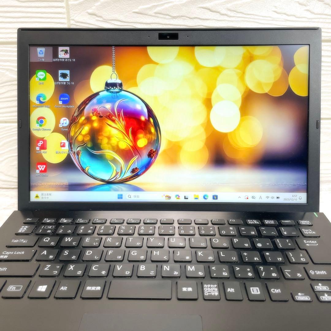 超軽量✨8世代 ノートパソコン 8GB SSD VAIO カメラ A4サイズ