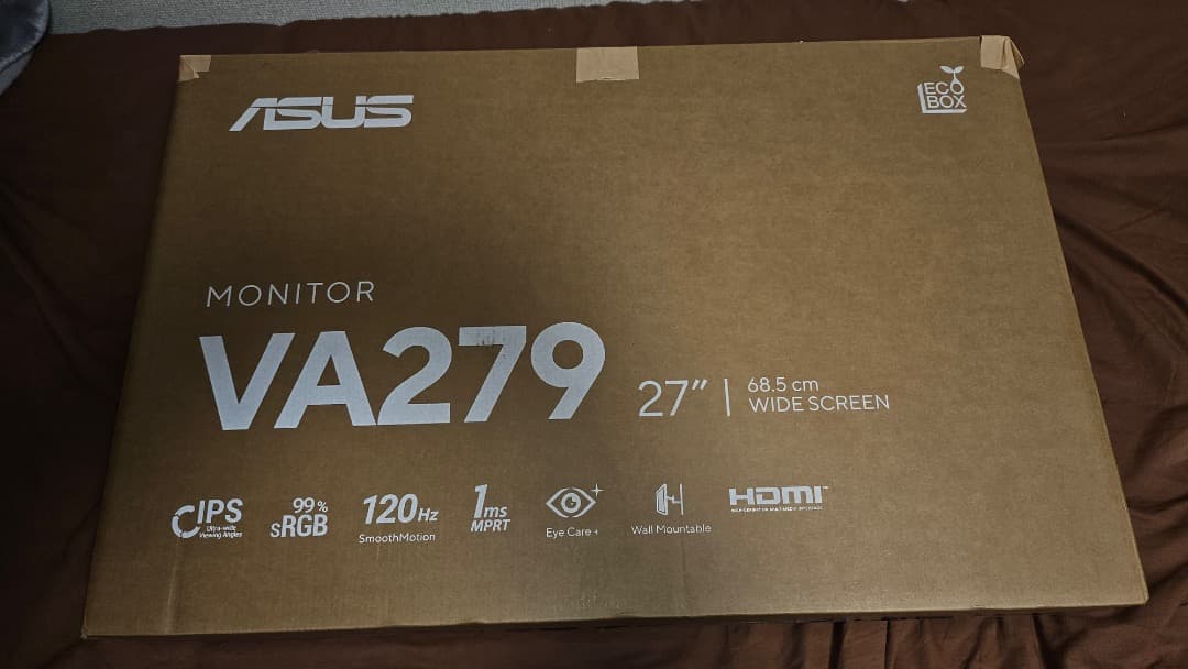 タイムセール【美品１日のみ使用 】ASUS モニター VA279HG 27型