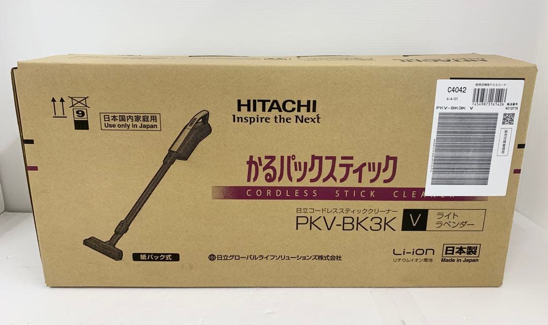 新品 HITACHI 日立 コードレススティッククリーナー PKV-BK3K V