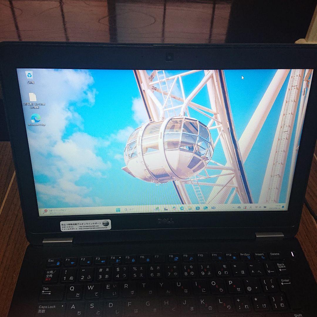 ノートPC 8GBメモリ 128GB SSD ウェブカメラ DELL E7270