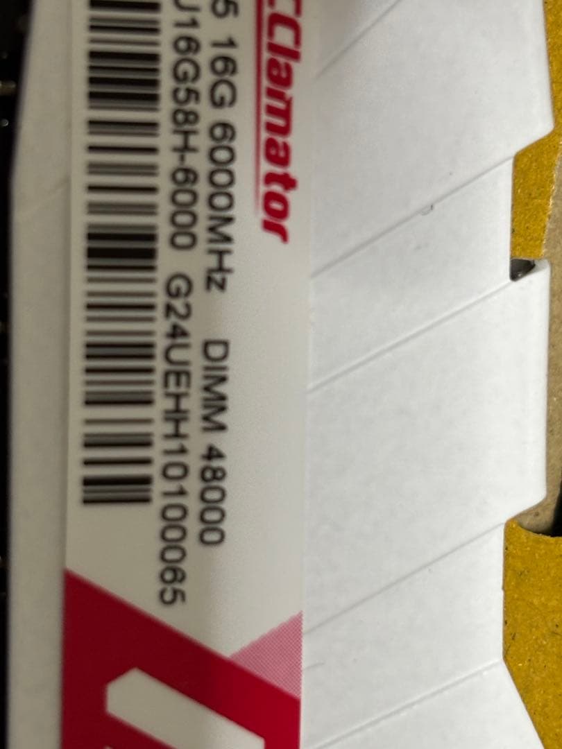 DDR5 6000 32GB(16GB×2) 中古美品