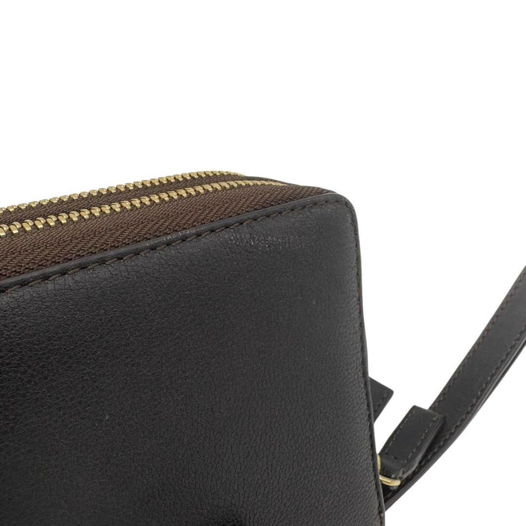 美品 エルメネジルドゼニア　オーガナイザー　長財布　ラウンドファスナー　ブラウン