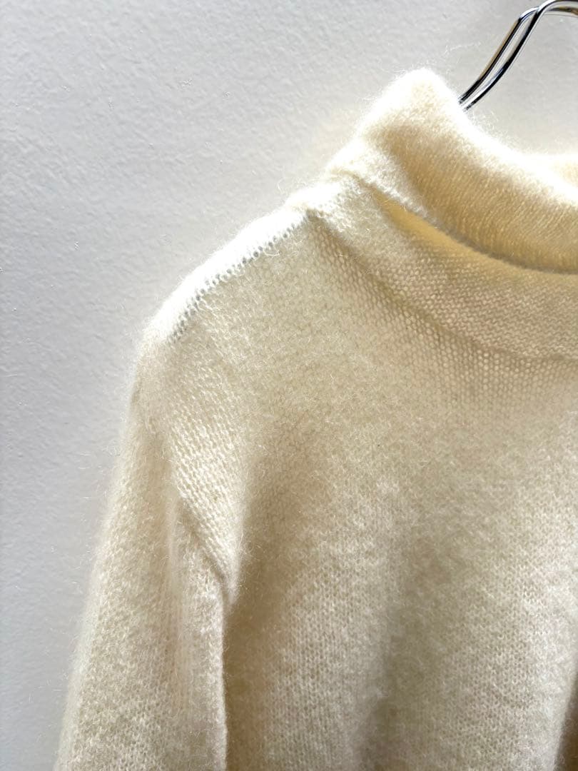 RUDE GALLERY モヘア　タートルネック　ニット　白　グレー　ウール