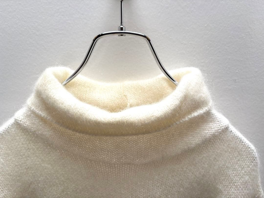 RUDE GALLERY モヘア　タートルネック　ニット　白　グレー　ウール