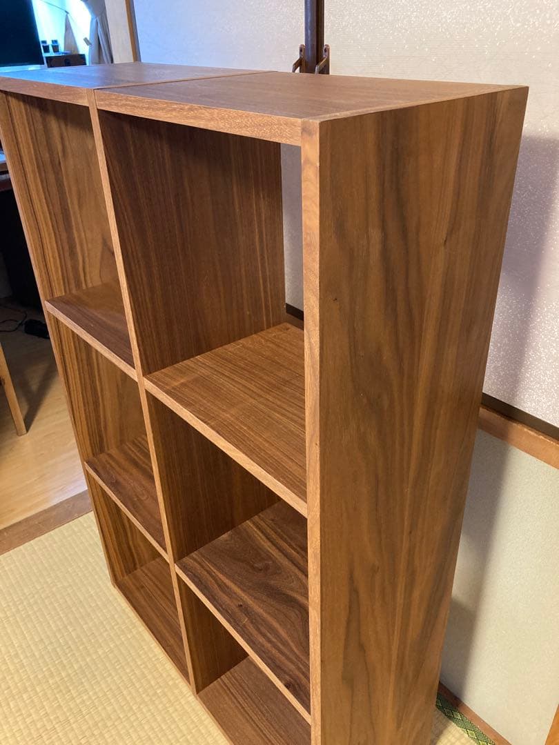 無印スタッキングシェルフ　ウォールナット材