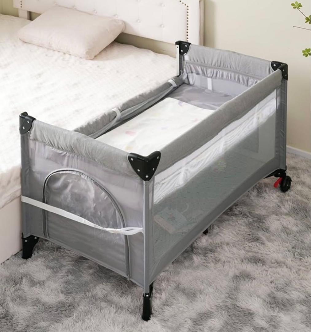 ベビーベッド　ベビーサークル　折りたたみ